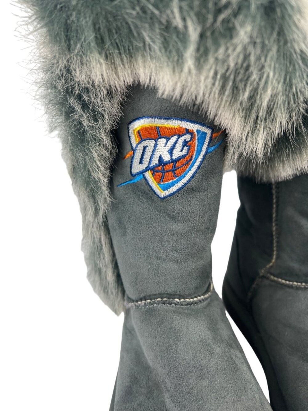 Cuce NBA Women's Oklahoma City Thunder Fan Boot Faux Fur Fan Boot size 8